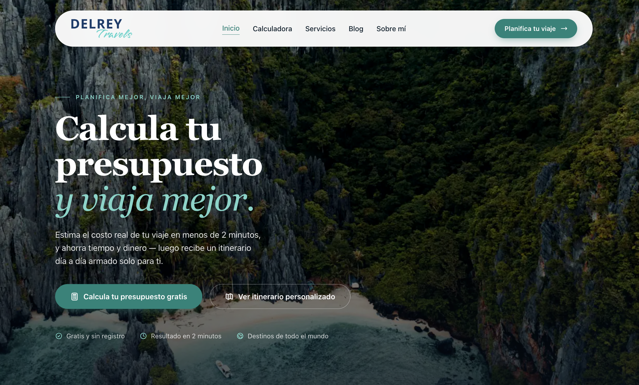 Captura de delreytravels.cl